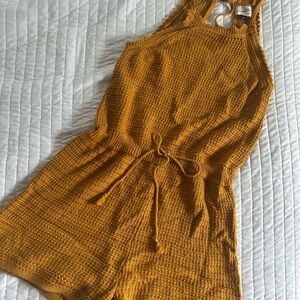 Universal Thread Mustard Yellow Knit Jumpsuit